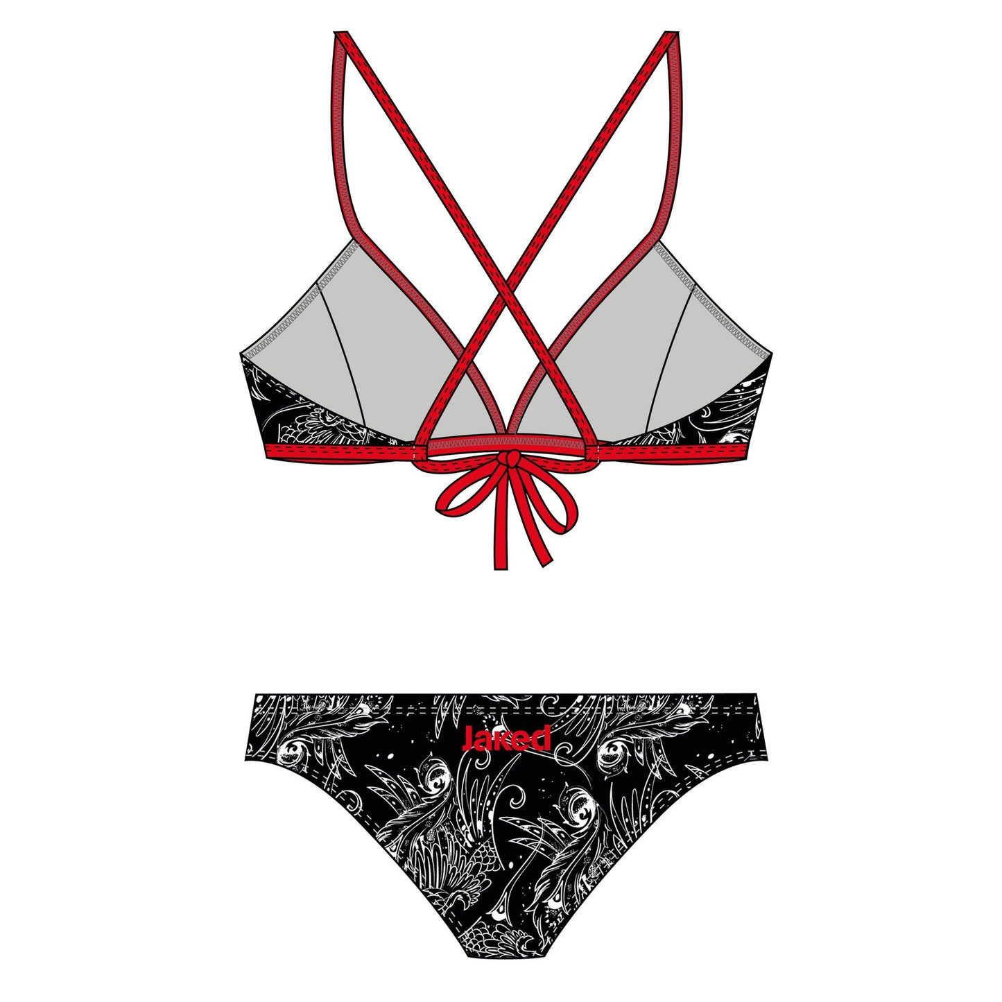Bikini black swan back